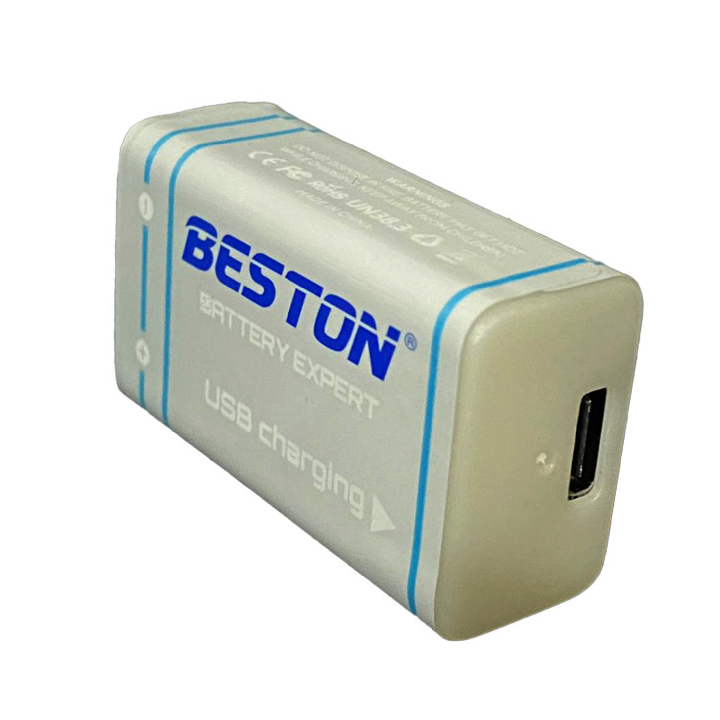 Beston Lithium 9 Volt 1000mAh USB-C Rechargeable