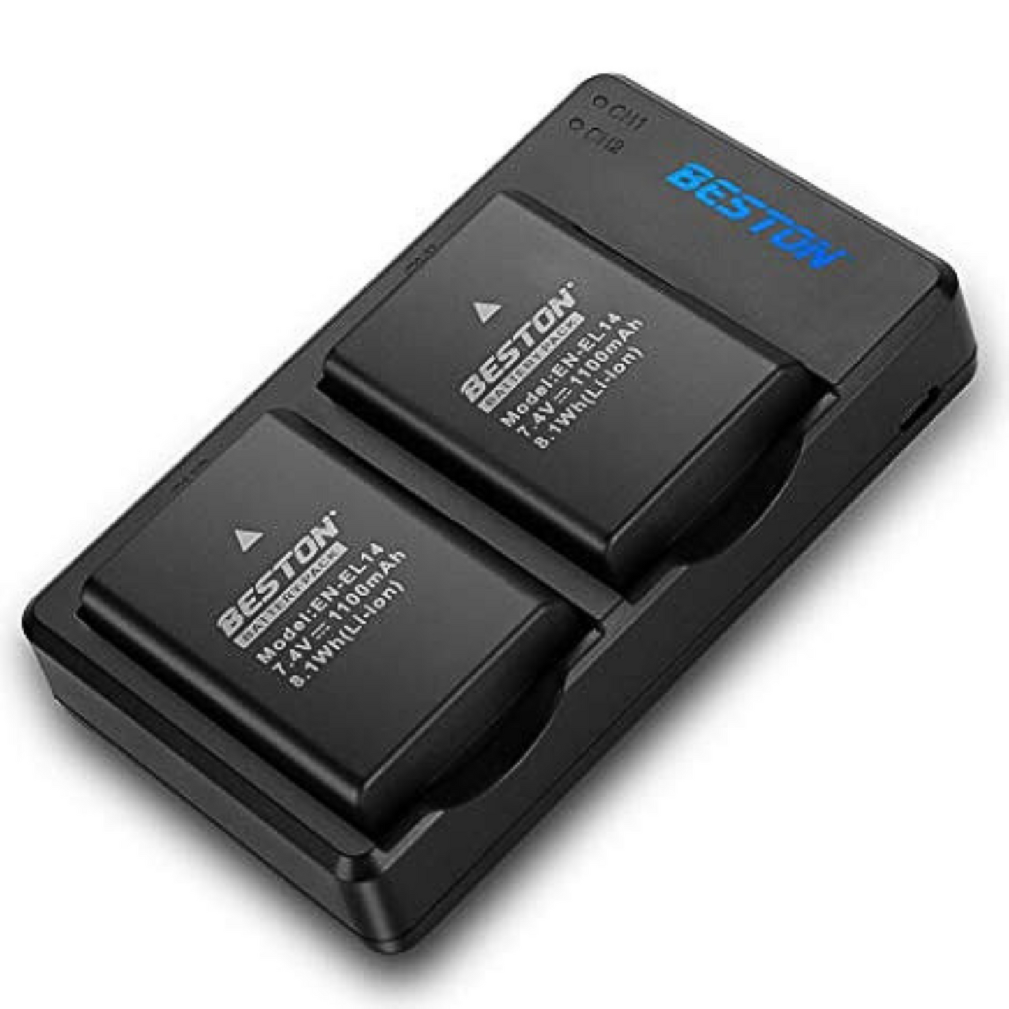 Beston USB Twin Charger and 2 Battery Kit for Nikon EN-EL14