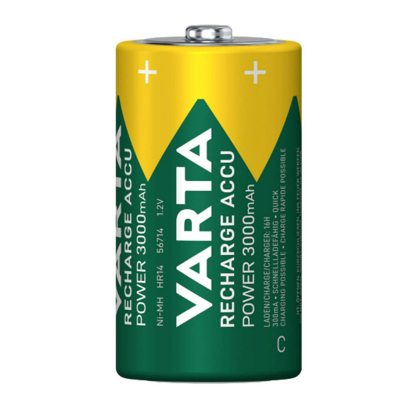 Varta Rechargeable C Size 3000mAh 2 Pack