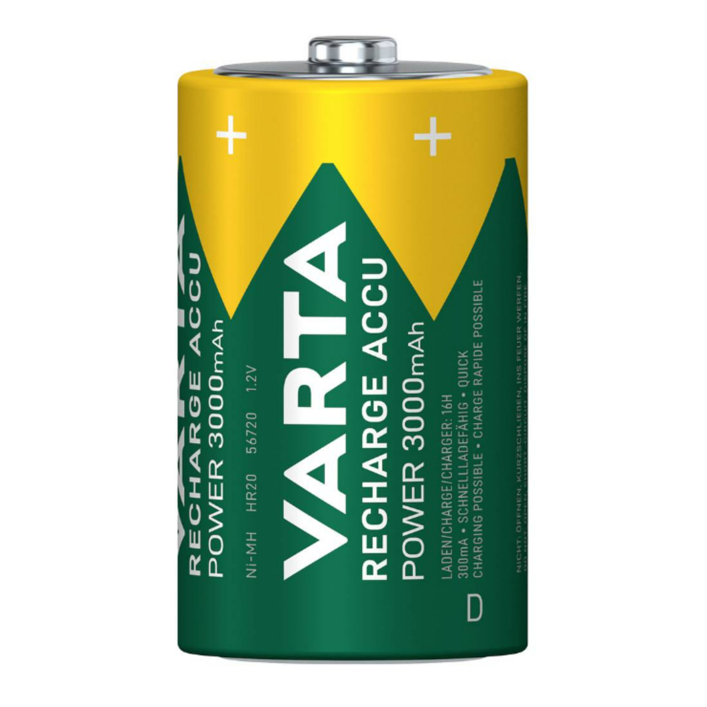 Varta Rechargeable D Size 3000mAh 2 Pack