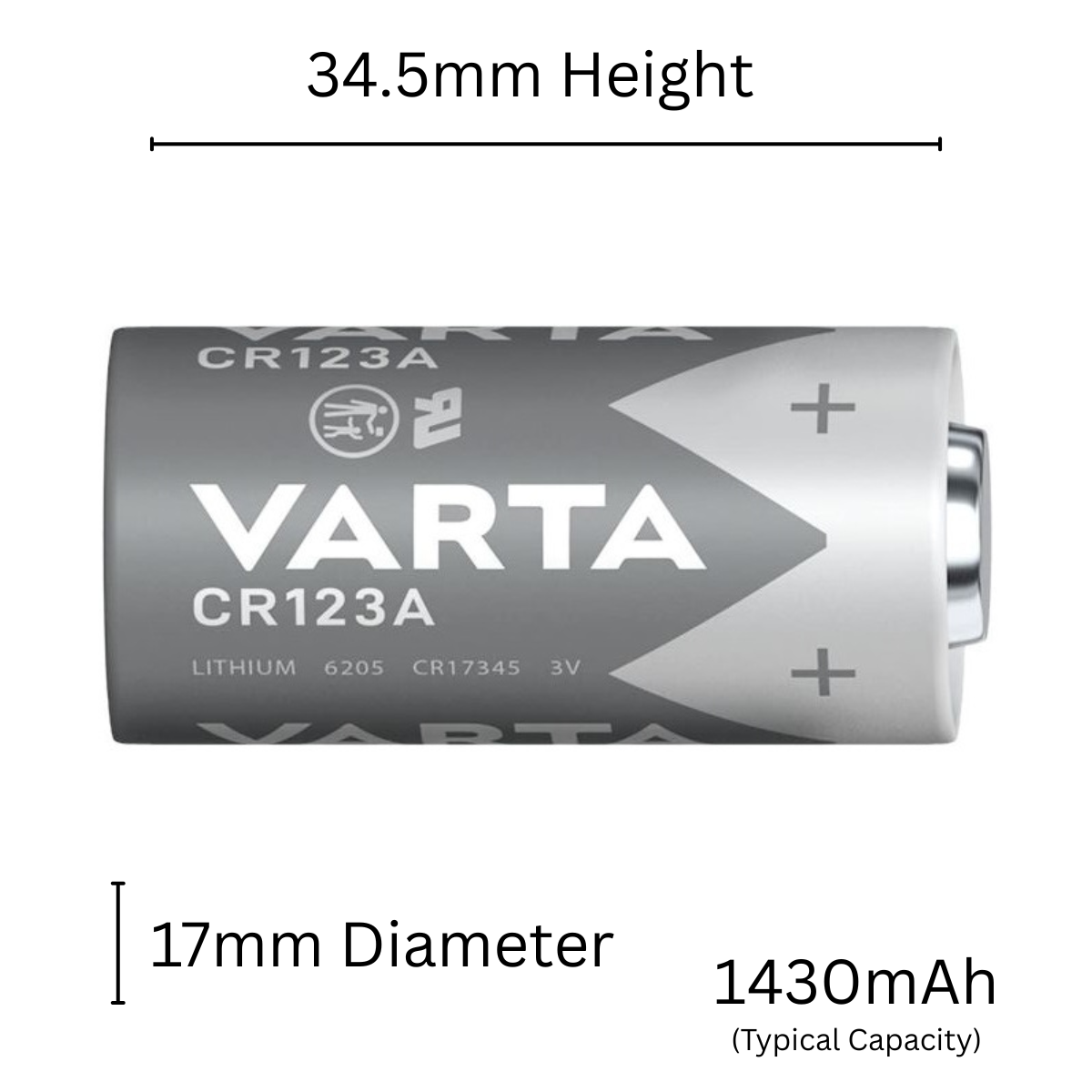 Varta CR123 Lithium Battery