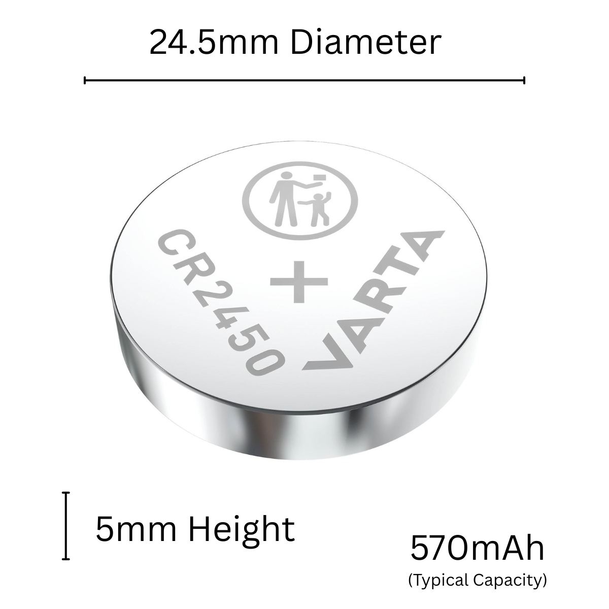 Varta CR2450 Lithium Coin Cell Battery
